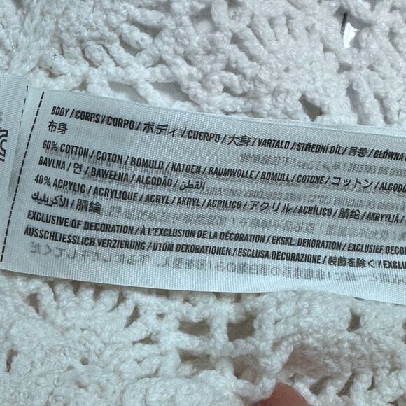 ABERCROMBIE AND FITCH Crochet-Style‎ Floral Lace Tee, Size XSMALL - Picture 10 of 13